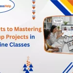 The banner image is showing tips on how you can be mastering group projects in online classes