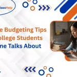 Student calculating expenses at a desk while learning practical budgeting tips for college students.