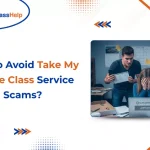 Banner showing students getting scammed due to fake take my online class scammers.